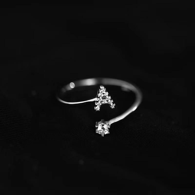 Exquisite Women's 26 Letter Open Ring - European & American Design