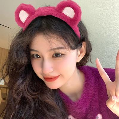 Hair Hoop Non-slip Ultra Soft Cosplay Headdress Plush Bear Ears Plush Headband Hair Accessories