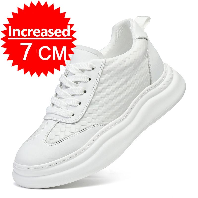 

Кроссовки для мужчин, увеличивающие рост, стелька 7 см, белые, черные, высокие, мужские, для отдыха, модные, спортивные, большие размеры 38-45 45