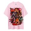 T-shirt Demon Slayer Uomo Cotone Puro Casual Girocollo Manica Corta Abbigliamento Estivo Sportivo Casual Top a Manica Corta