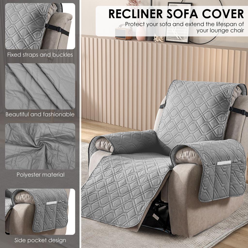 Waterproof Recliner Cover Enduring Sofa Protector Overlay Simple Armchair Slipcover Pet Kids Accent Couch Cushion for Home