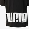 Puma Logo Print Crew Neck Solid Short Sleeve T-Shirt Men Tops Black 620221-01
