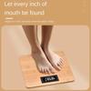 Square Bamboo Weight Scale 180KG Model Electronic Weighing Scale Smart Body Fat Scale  Bathroom