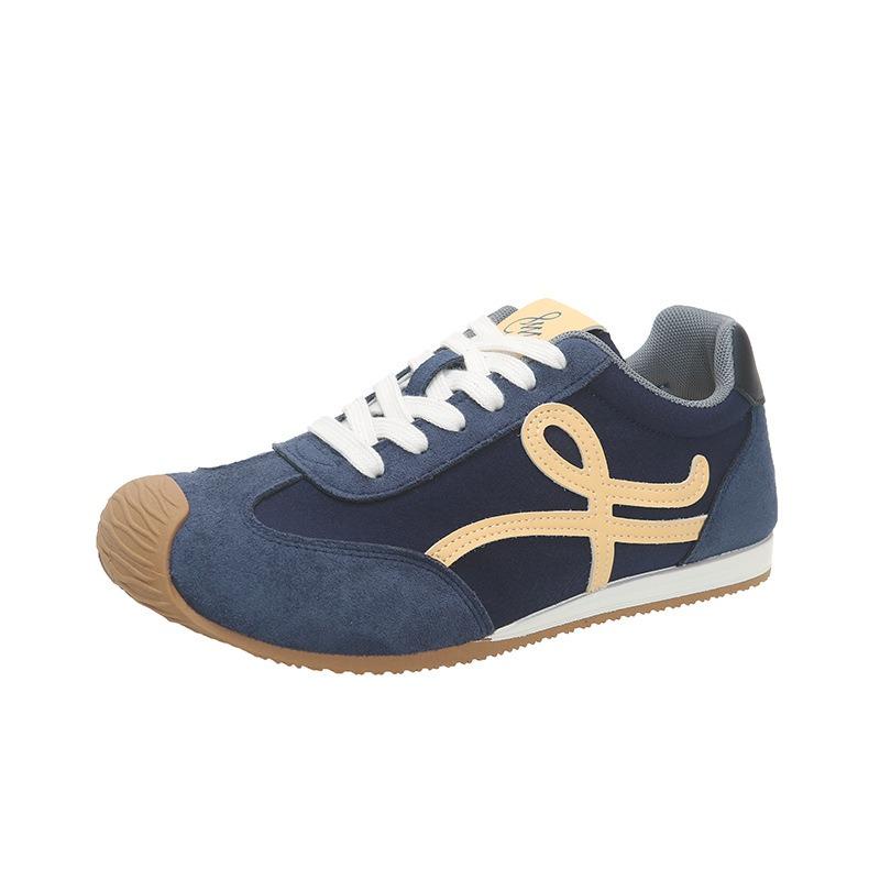 Ugly cute tilted head contrasting color splicing women's new fashion versatile comfortable light casual