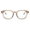 Aloeyewear [ALOXROUNZ] AR7001A C4 Semi-Oversized Brown Transparent Horn-Rimmed Glasses
