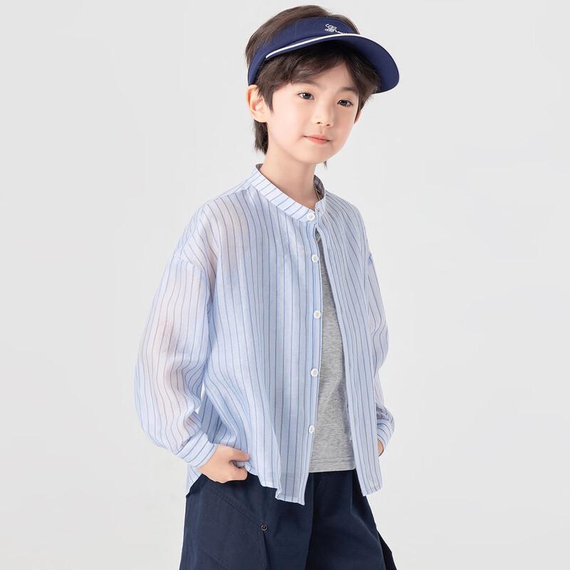 Boy s Lyocell Striped Long-Sleeve Summer Shirt 120