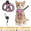 Cat Harness and Leash for Walking, Escape Proof Soft Adjustable Vest Harnesses for Cats, Easy Control Breathable Reflective Strips Jacket