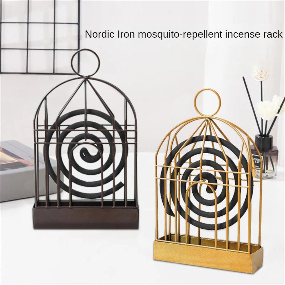 Myggspiral Släta Linjer Högtemperaturbeständig Smide Nordiska Hemaccessoarer Myggavvisande Spiralbricka Hängande