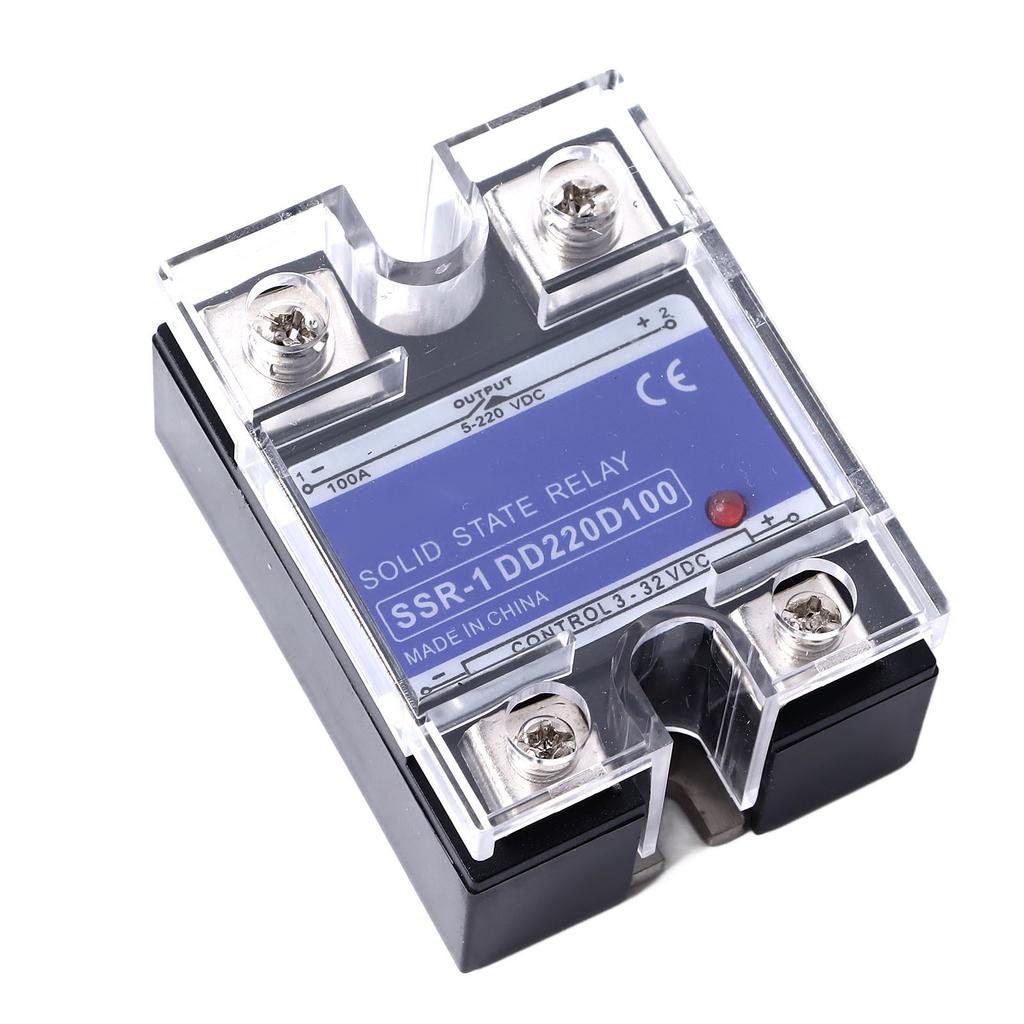 Einphasen-Solid-State-Relais 3 bis 32VDC Eingang 5 bis 220VDC Last Solid-State-Relaismodul 100A