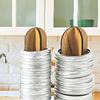 Wooden Mason Jar Lid Organizer Countertop Storage Rack for Canning Rings & Lids Rustic Kitchen Tool Holder for Neat Counter Space