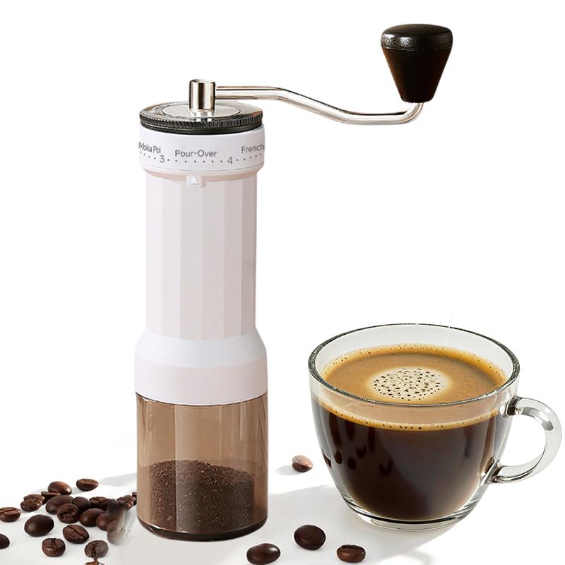Mini Manual Coffee Grinder With 5 Settings 40 Adjustable Settings, Portable Hand Coffee Bean Mill With 30G Capacity