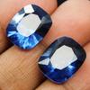 16.90 Ct NATURAL Sapphire BLUE Cushion Cut CERTIFIED Loose Gemstone Pair A-5185QQQ