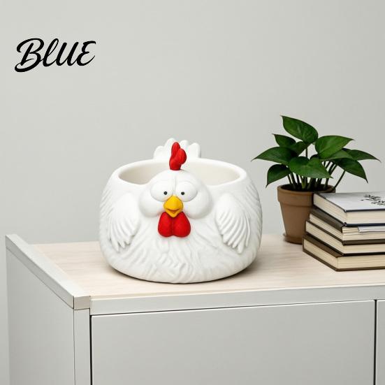 Controsoffitto Cucina Rustico Portaoggetti Ciotola Pollo Divertente a Forma di Gallina Salvaspazio Piatto da Portata Stile Cesto Uova Ceramica per Uova Fresche Cesto Decorativo