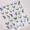 1Pcs 5D Embossed Aurora Butterfly Nail Art Stickers Self Adhesive Decals For Nails Decoration DIY 3D Acrylic Nail Supplies Parts