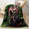 Gothic Style Blanket Soft Warm Cozy Great for Bed Livingroom Office Chair for All Occasions Playful Design Birthday Christmas Gift Blanket