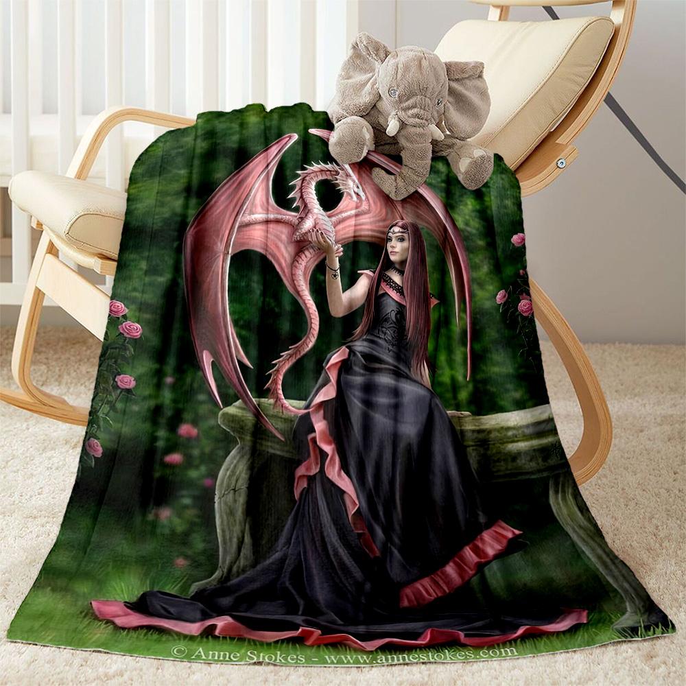 Gothic Style Blanket Soft Warm Cozy Great for Bed Livingroom Office Chair for All Occasions Playful Design Birthday Christmas Gift Blanket