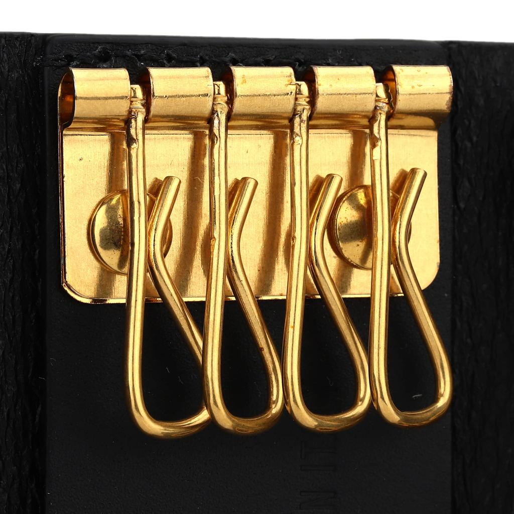 IL BISONTE Key Case SKH115 PV0039 BK255H IO KEYRING Black Black [Item]