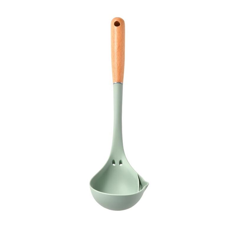 Bayou Wooden Handle Silicone Kitchen Utensils Set