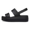 Crocs Brooklyn klinové sandále s otvorenou špičkou plážové sandále dámske sandále čierne 210676-001