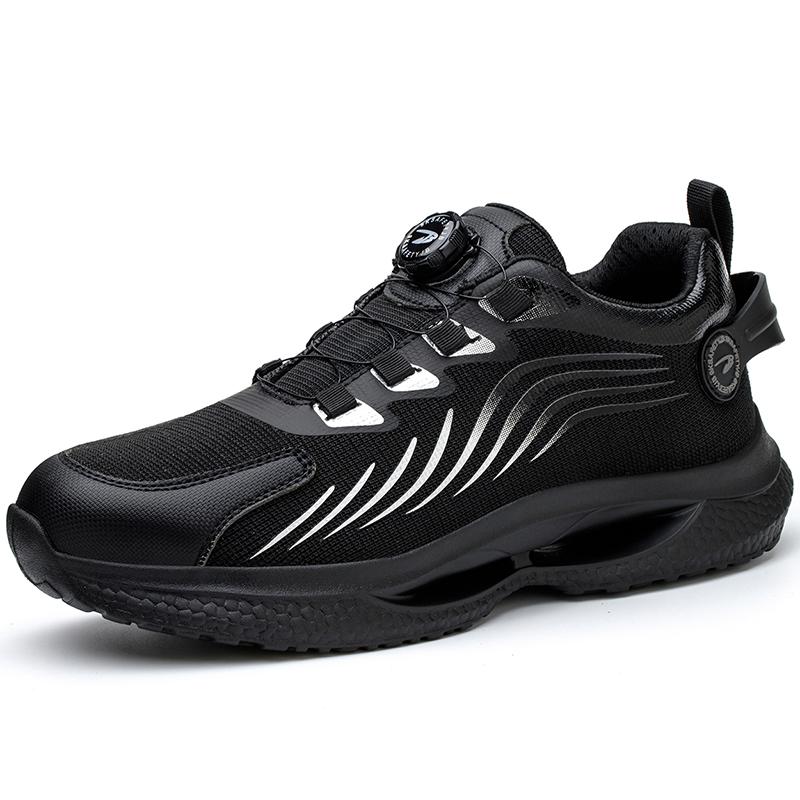 New Safety Shoes Men Rotating Button Work Sneakers For Man Steel Toe Shoes Fashion Protective Shoes Puncture-Proof Boots