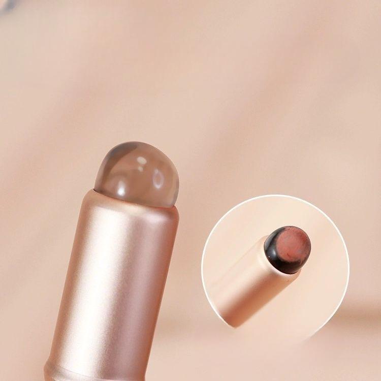 Silicone Lip Brush Lip Mud Lipstick Brush Lip Round Brush with Cover Concealer Brush Head Portable Blending Stick