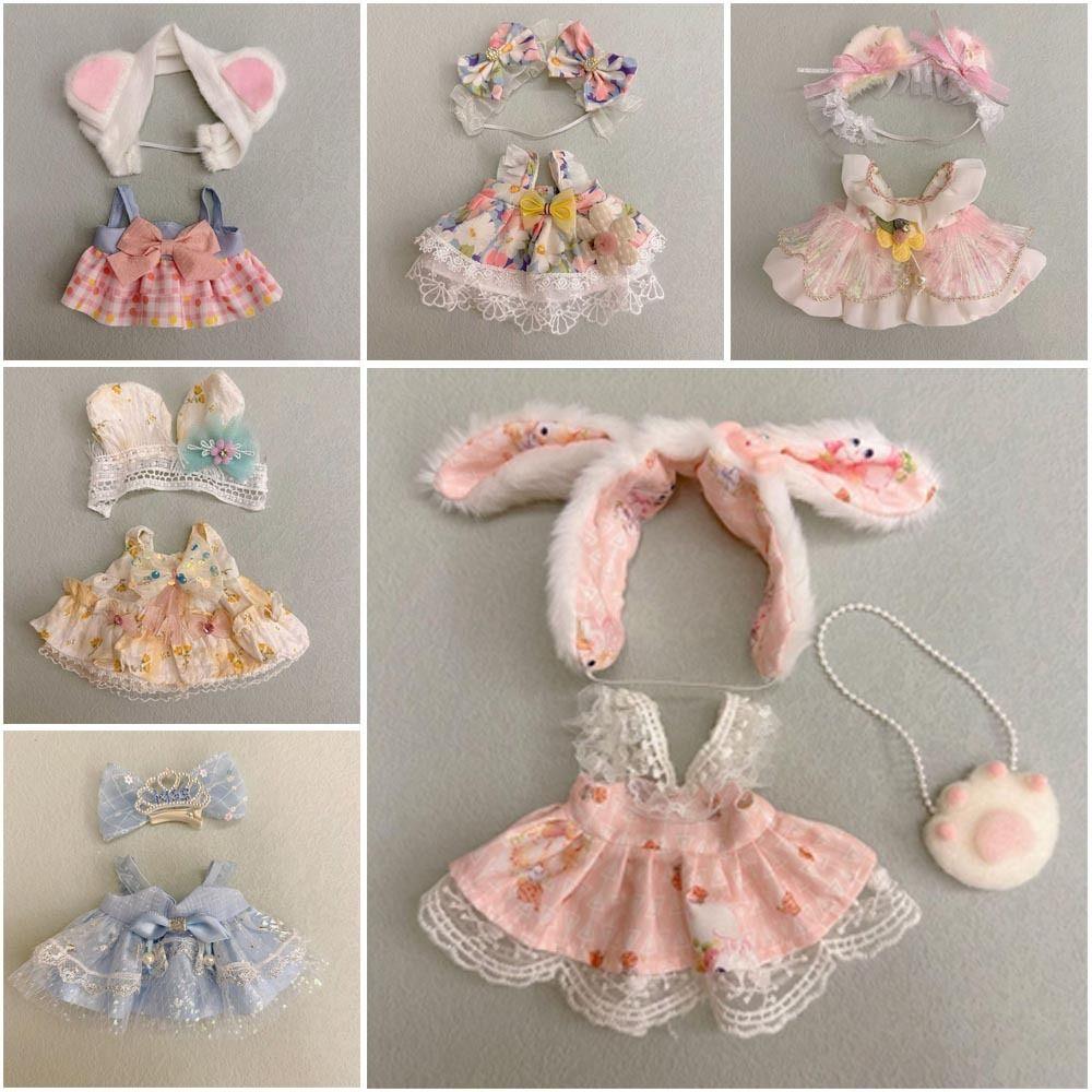 Accessories Doll Clothes Multicolor Hairband Suspender Toy Cap Dress Suit  Cotton Stuffed Doll