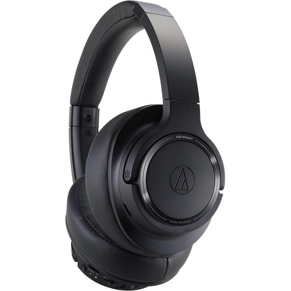 Audio Technica Audio Technica Ath Sr50bt Bluetooth Wireless Over Ear Headphones  Black  With Knox gEar StAnd And Protective Case Bundle  3 Items 