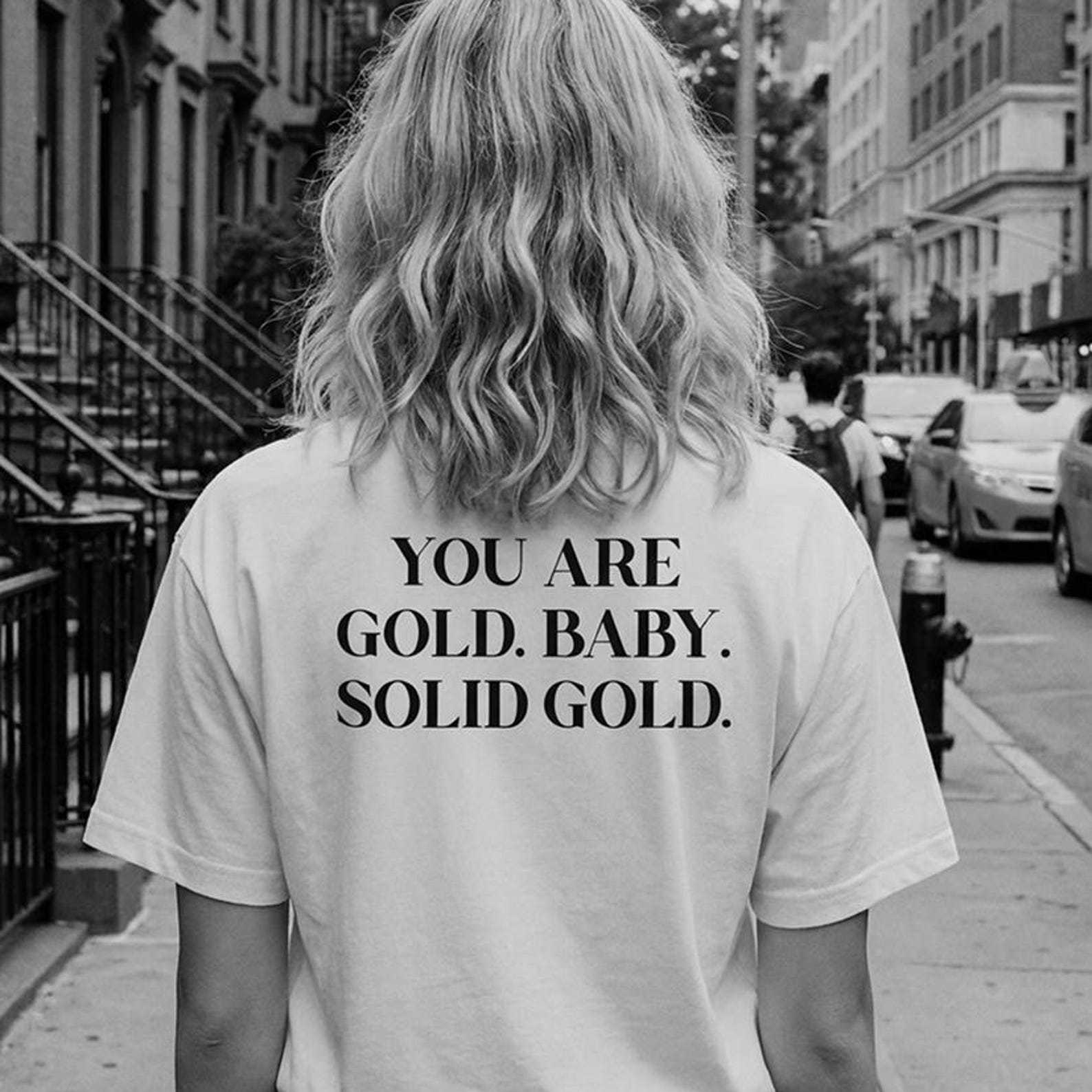 You Are Gold Baby T-Shirt, Retro Positive Graphic Tee, Funny Motivational Shirt 3XL