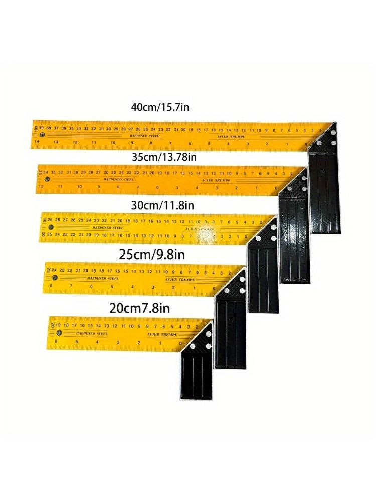 

Metal Carpentry Squares, L-Shaped Frame Right Angle Ruler, Durable Steel Square Tool for Woodworking and Framing 20cm жовтий