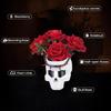 Skull Rose Flower Building Set Artificial Flower Bouquet Building Block Assembly Toy For Men Women Halloween Gift