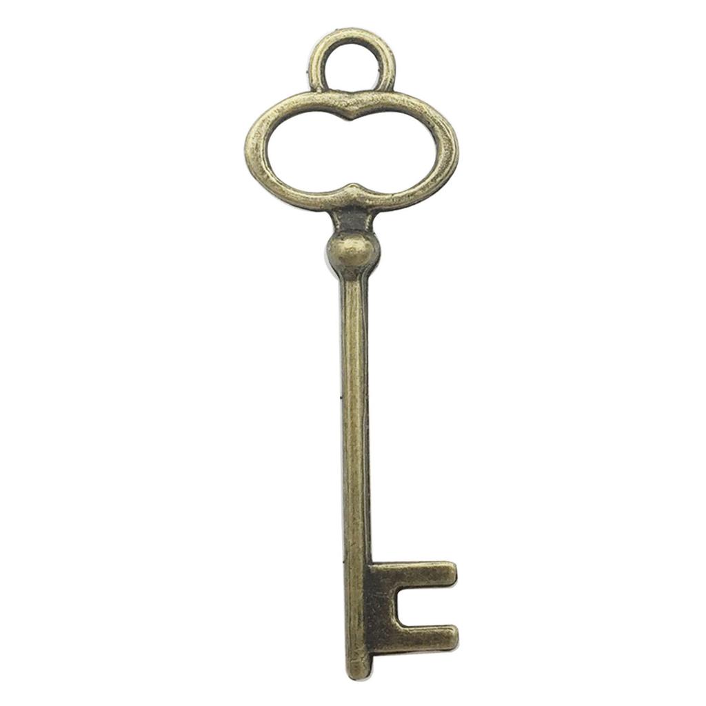 Retro Antique Bronze Color Key DIY Alloy Accessories Fashion Personality Love Pendant