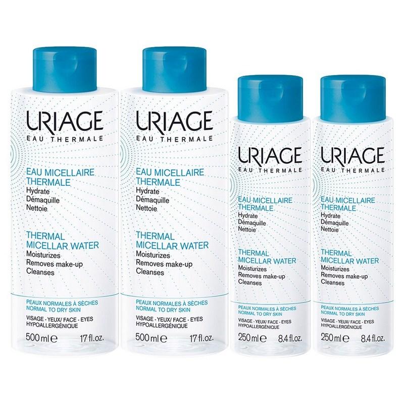Uriage Micellar Cleansing Water 500ml + 250ml 2-Piece Set, 2 Sets