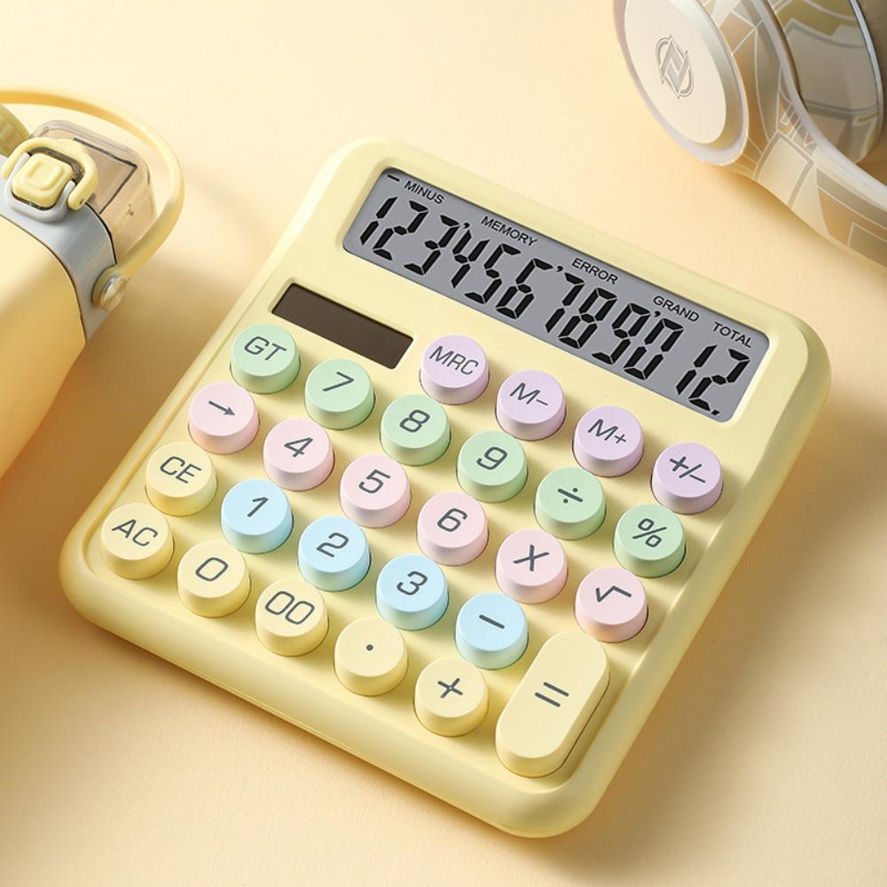 Dual Power Supply Candy Color Calculator Solar Powered Dopamine Calculator  Student Tools