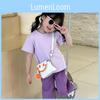 Stylish Korean Kids Crossbody Bag For Girls With Cute Cartoon Faces And Trendy Design
