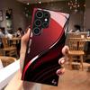 Deep Red Filum Aquae Durable PhoneCase Glass PhoneCase for Samsung Galaxy S26 S25 S24 S23 S22 FE Ultra Plus Men's Style Business