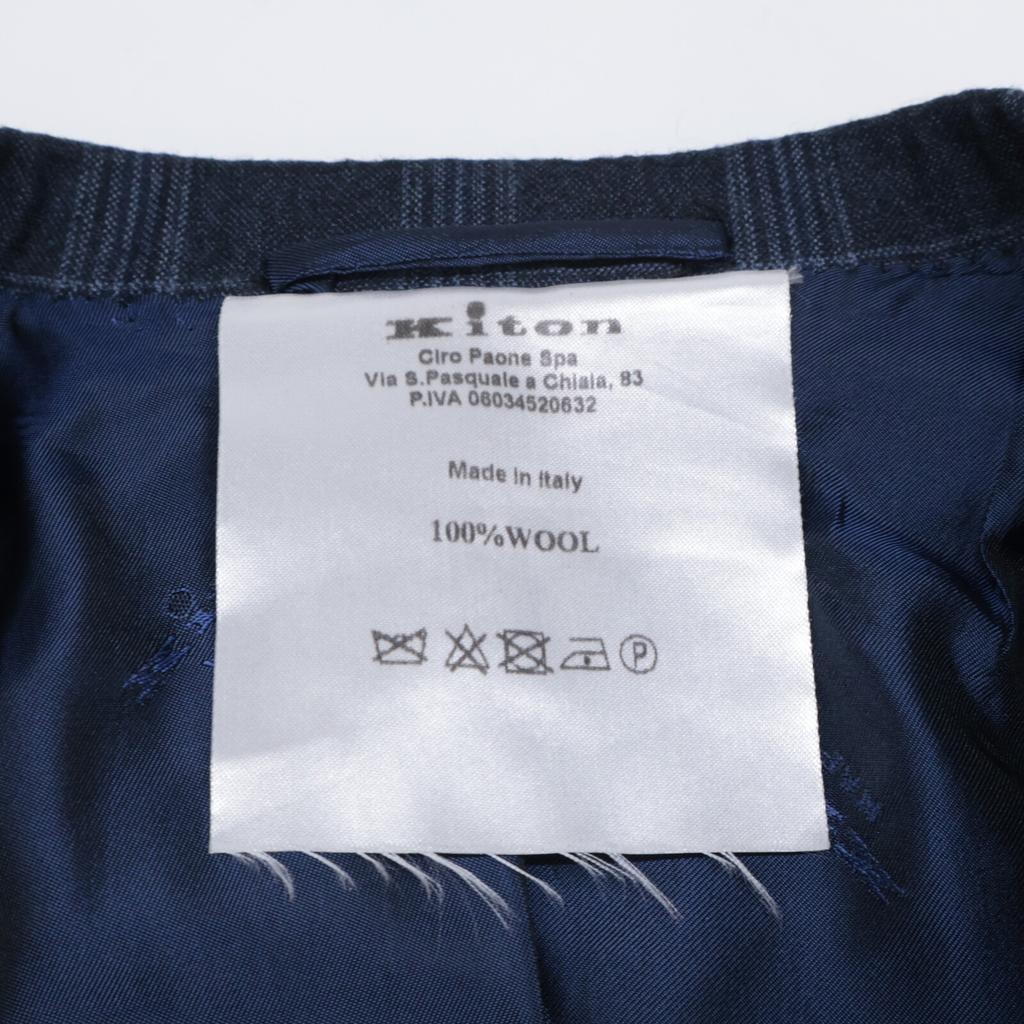Kiton UA81S0552314002 Μοντ.EVO Μπλε Καρό Κοστούμι σετ κοστουμιού 50/52 ΜπλεΜεταχειρισμένο