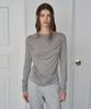 Simeteuligpeosenteu Drape Cupra Top / Ash Beige