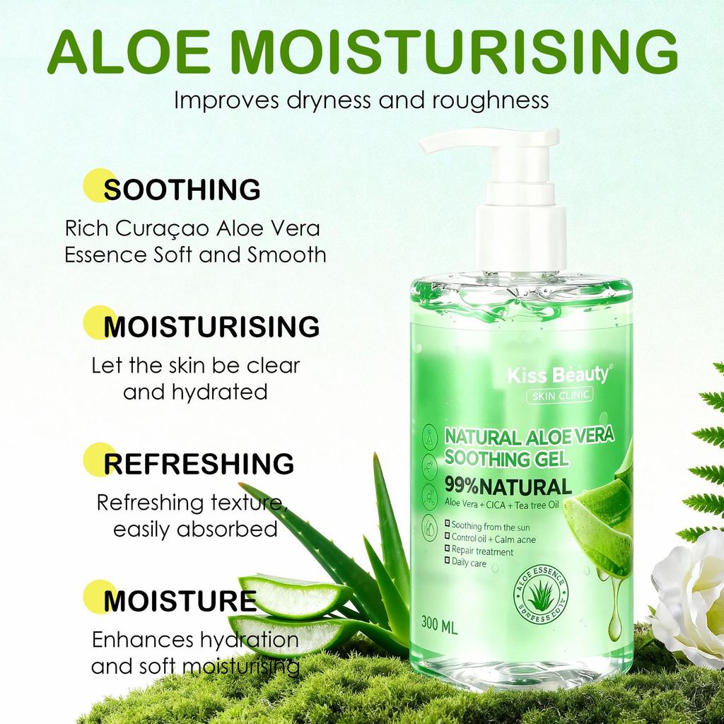Kiss Beauty Aloe Vera Gel Gel Feuchtigkeitsspendende Essenz Gel Feuchtigkeitsspendende Feuchtigkeitscreme Aloe Vera Gel