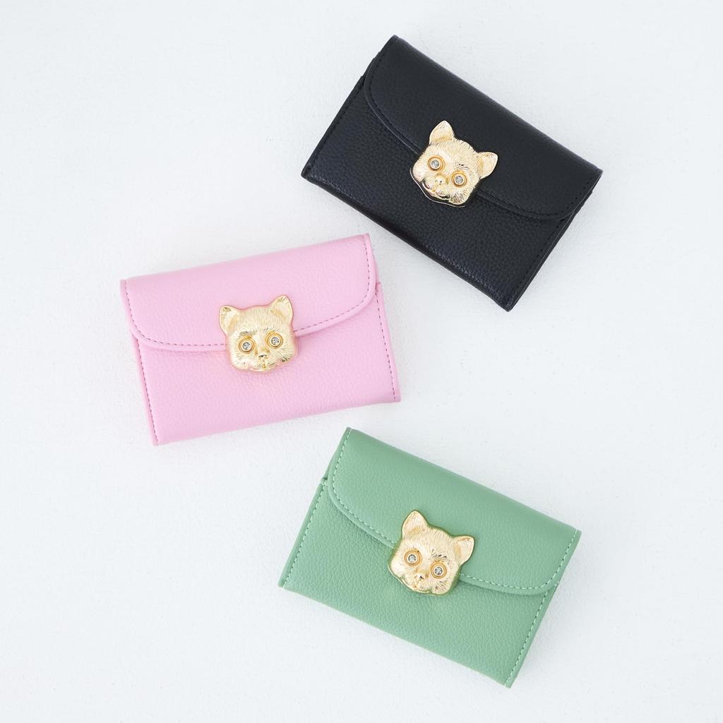 Paul Joe Accessoires Card Case With Divider 3D Cat Face black & PJA-W1384
