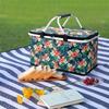 30L Camping Picnic Basket Waterproof Foil Folding Cooler Bag Keep Fresh Lunch Box Basket Food Carrier for Camping Picnic Travel