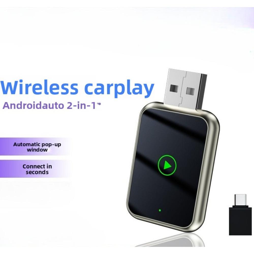 Wireless Carplay Box 2 In1 Android Auto Adapter Portable Car Multimedia Module for Seamless Connectivity