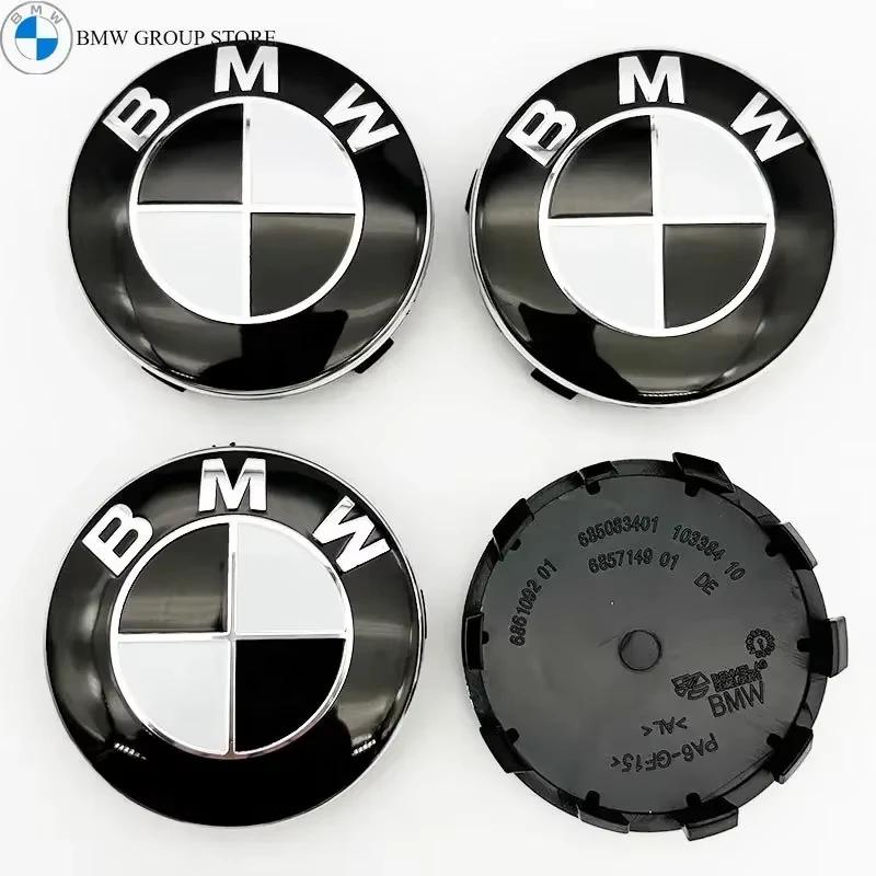 BMW GROUP 4Pcs 56MM 68MM Car Wheel Center Hub Cover Caps For BMW M E12 E28 E34 E39 E60 E61  F26 G02 E53 E70 F87 G87 E30 E36 E46