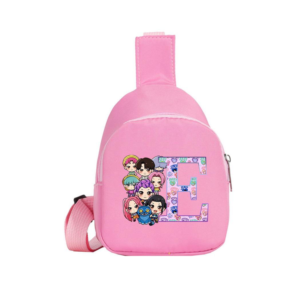 26 Lettere Inglesi K-Pop Demon Hunters Borse a Tracolla Stampate Borsa a Spalla per Bambini Regali per Bambini Mini Regalo per Bambino Portafogli e Borse Carini Borsa a Petto per Bambini