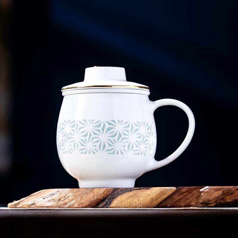 Керамическая чайная чашка Jingdezhen с крышкой и ручкой