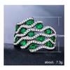 Exaggerated Women'S Zircon Ring Silver Plated Jewelry