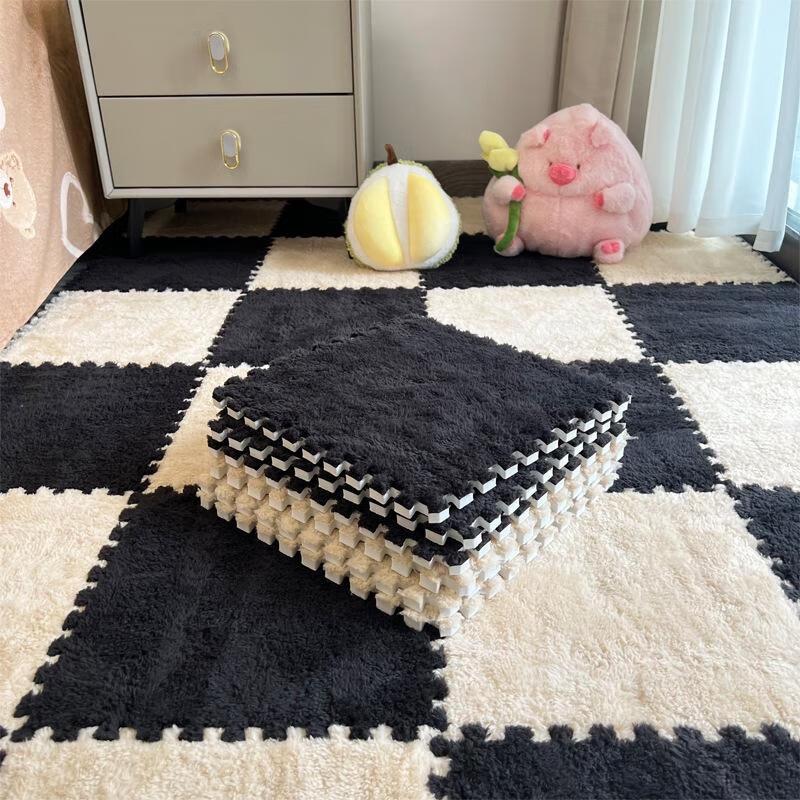 JINGRUIXIANG Plush Interlocking Bedroom Floor Mat