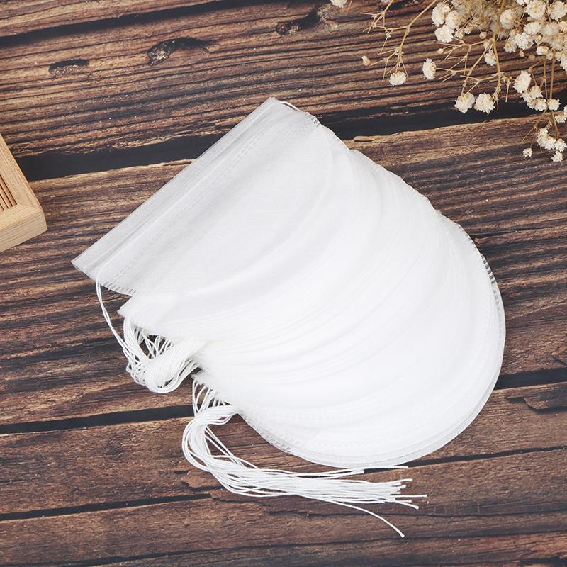 50 ks potravinářských prázdných čajových sáčků Infuzér s provázkem s těsněním filtru Čajové sáčky