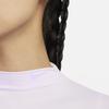 Nike Solid Color Sports Crew Neck Long Sleeve T-Shirt Women Tops Purple FZ6567-551