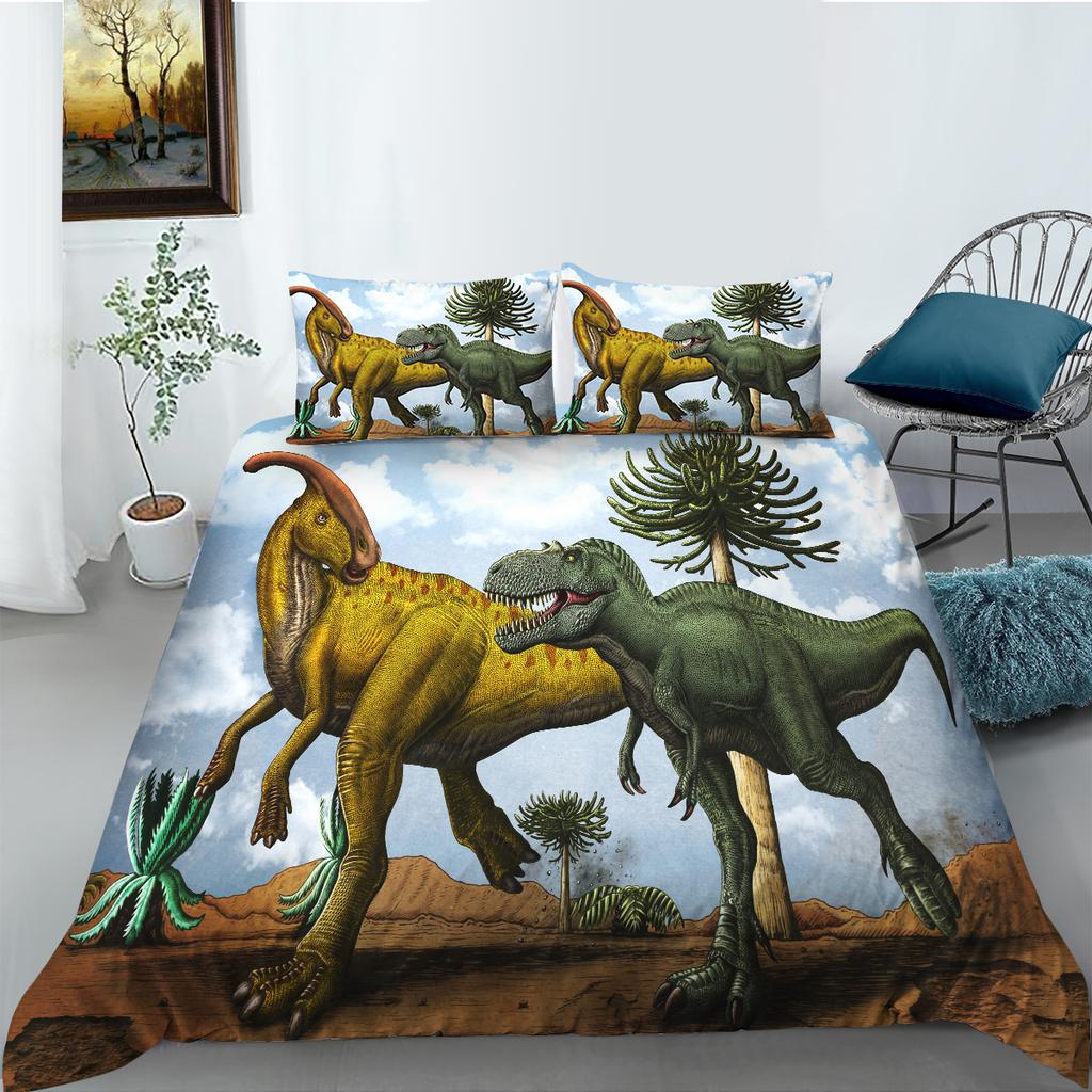 3D svět dinosaurů povlečení do ložnice povlak na přikrývku s dinosaury