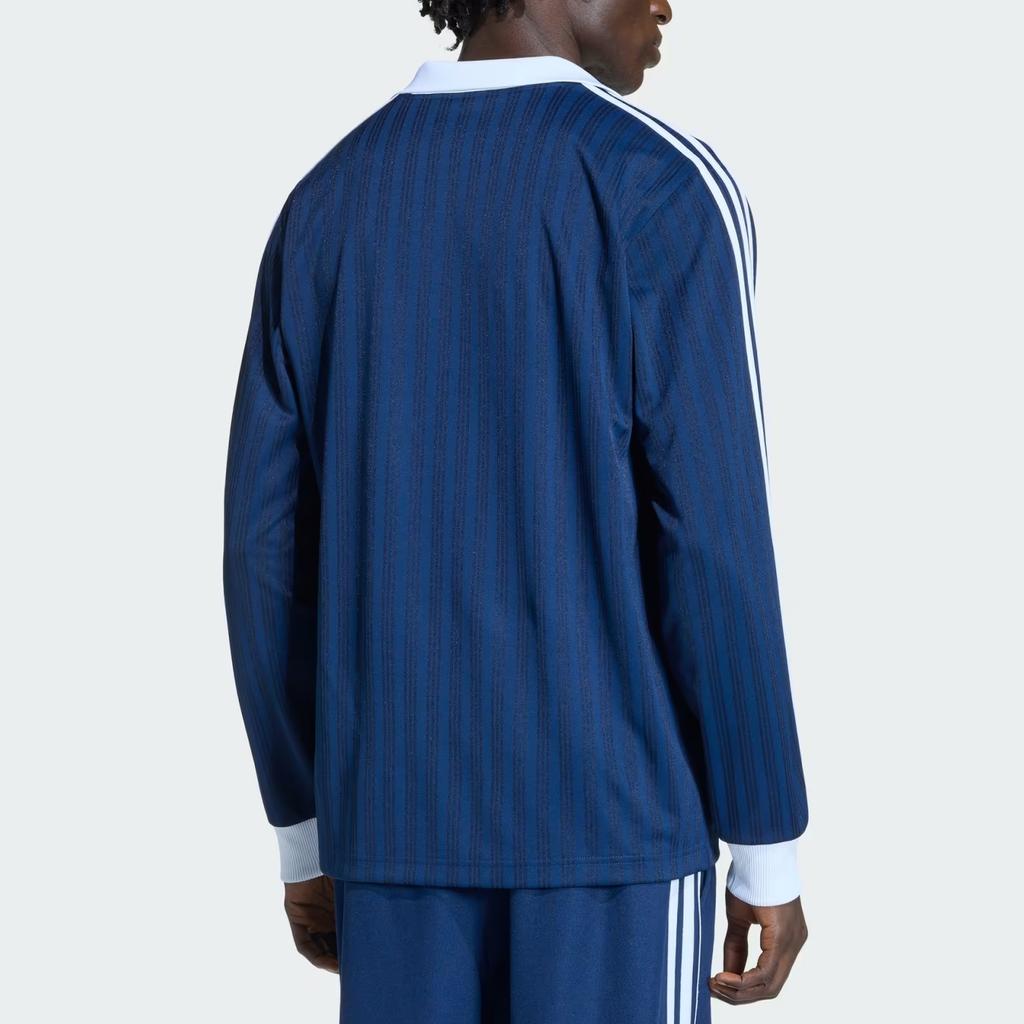 adidas Adicolor Pique Long Sleeve T-Shirt 'Night Indigo' Men's KS2294